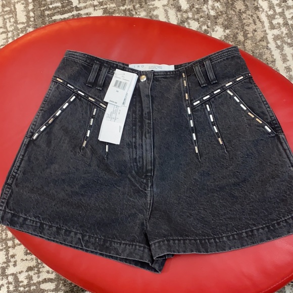 IRO
Barra Embellished Denim Shorts In Grey - Picture 5 of 13